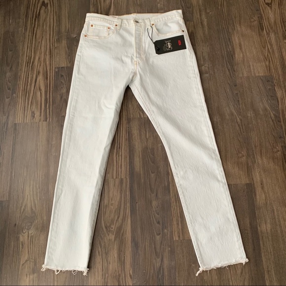 Levi's NEW 501 High Waist Skinny Light Wash Raw Hem Jeans - Picture 5 of 16